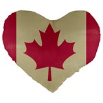 grunge canadian flag  Large 19  Premium Heart Shape Cushion