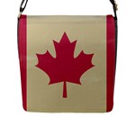 grunge canadian flag  Flap Closure Messenger Bag (L)