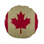 grunge canadian flag  Standard 15  Premium Flano Round Cushion 