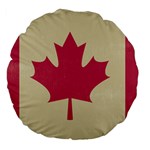 grunge canadian flag  Large 18  Premium Flano Round Cushion 