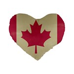 grunge canadian flag  Standard 16  Premium Flano Heart Shape Cushion 