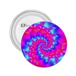 Colorful Pink and Blue Spiral Fractal 2.25  Button