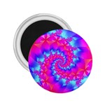 Colorful Pink and Blue Spiral Fractal 2.25  Magnet