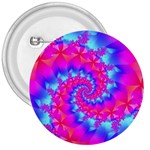 Colorful Pink and Blue Spiral Fractal 3  Button