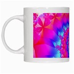 Colorful Pink and Blue Spiral Fractal White Mug