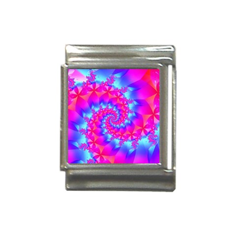 Colorful Pink and Blue Spiral Fractal Italian Charm (13mm) from ArtsNow.com Front