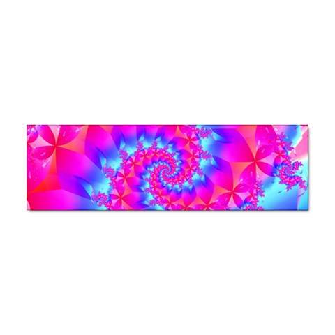 Colorful Pink and Blue Spiral Fractal Sticker (Bumper) from ArtsNow.com Front