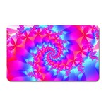 Colorful Pink and Blue Spiral Fractal Magnet (Rectangular)