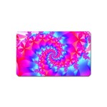 Colorful Pink and Blue Spiral Fractal Magnet (Name Card)