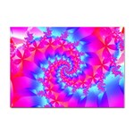 Colorful Pink and Blue Spiral Fractal Sticker A4 (10 pack)