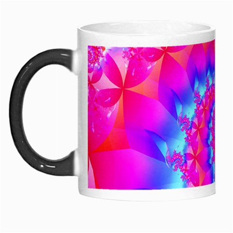 Colorful Pink and Blue Spiral Fractal Morph Mug from ArtsNow.com Left