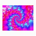 Colorful Pink and Blue Spiral Fractal Small Glasses Cloth