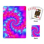 Colorful Pink and Blue Spiral Fractal Playing Cards Single Design