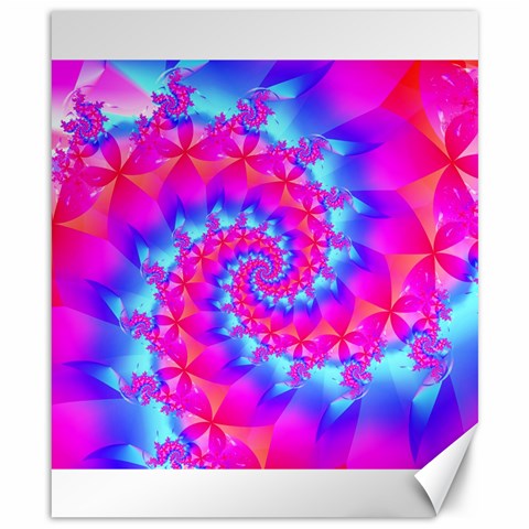 Colorful Pink and Blue Spiral Fractal Canvas 8  x 10  from ArtsNow.com 8.15 x9.66  Canvas - 1