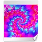 Colorful Pink and Blue Spiral Fractal Canvas 8  x 10 