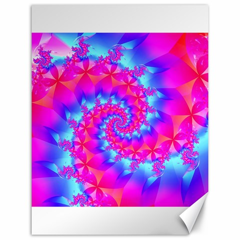 Colorful Pink and Blue Spiral Fractal Canvas 12  x 16  from ArtsNow.com 11.86 x15.41  Canvas - 1