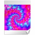 Colorful Pink and Blue Spiral Fractal Canvas 12  x 16 