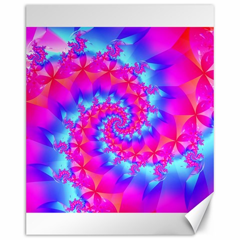 Colorful Pink and Blue Spiral Fractal Canvas 16  x 20  from ArtsNow.com 15.75 x19.29  Canvas - 1