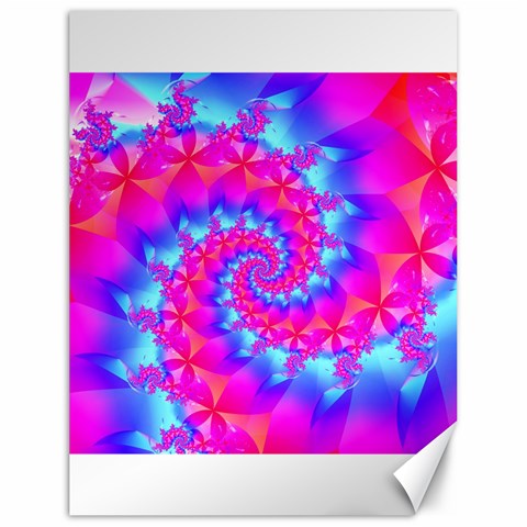 Colorful Pink and Blue Spiral Fractal Canvas 18  x 24  from ArtsNow.com 17.8 x23.08  Canvas - 1