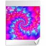 Colorful Pink and Blue Spiral Fractal Canvas 18  x 24 