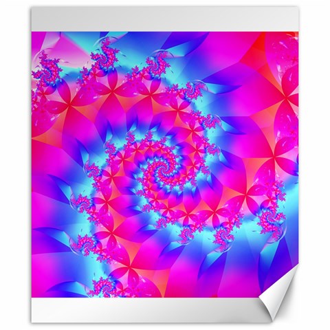 Colorful Pink and Blue Spiral Fractal Canvas 20  x 24  from ArtsNow.com 19.57 x23.15  Canvas - 1