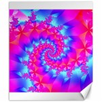 Colorful Pink and Blue Spiral Fractal Canvas 20  x 24 