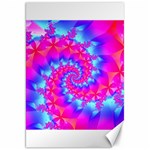 Colorful Pink and Blue Spiral Fractal Canvas 20  x 30 