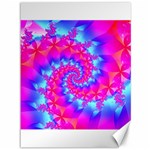 Colorful Pink and Blue Spiral Fractal Canvas 36  x 48 