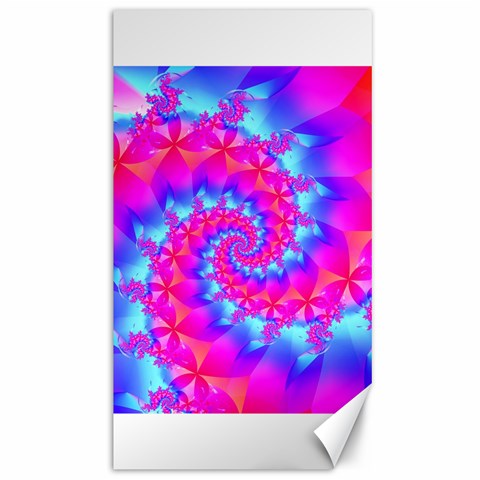 Colorful Pink and Blue Spiral Fractal Canvas 40  x 72  from ArtsNow.com 39.28 x69.23  Canvas - 1