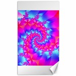 Colorful Pink and Blue Spiral Fractal Canvas 40  x 72 