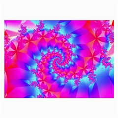 Colorful Pink and Blue Spiral Fractal Large Glasses Cloth (2 Sides) from ArtsNow.com Back