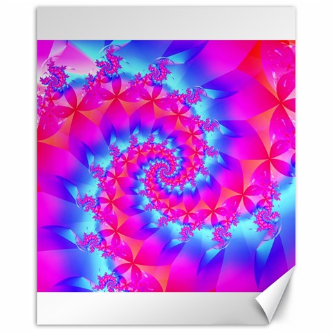 Colorful Pink and Blue Spiral Fractal Canvas 11  x 14  from ArtsNow.com 10.95 x13.48  Canvas - 1