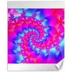 Colorful Pink and Blue Spiral Fractal Canvas 11  x 14 