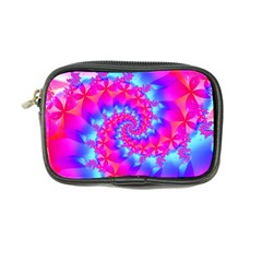 Colorful Pink and Blue Spiral Fractal Coin Purse from ArtsNow.com Front