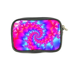 Colorful Pink and Blue Spiral Fractal Coin Purse from ArtsNow.com Back