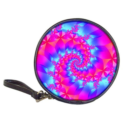 Colorful Pink and Blue Spiral Fractal Classic 20 Front