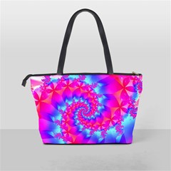 Colorful Pink and Blue Spiral Fractal Classic Shoulder Handbag from ArtsNow.com Back