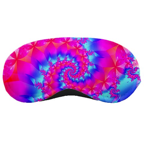 Colorful Pink and Blue Spiral Fractal Sleeping Mask from ArtsNow.com Front