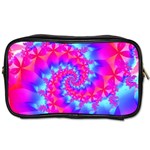 Colorful Pink and Blue Spiral Fractal Toiletries Bag (Two Sides)