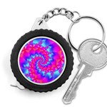 Colorful Pink and Blue Spiral Fractal Measuring Tape