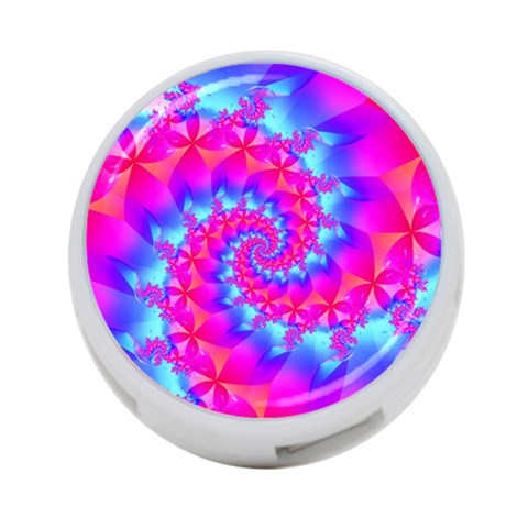 Colorful Pink and Blue Spiral Fractal 4 Front