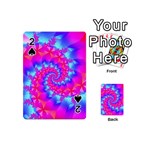 Colorful Pink and Blue Spiral Fractal Playing Cards 54 (Mini)