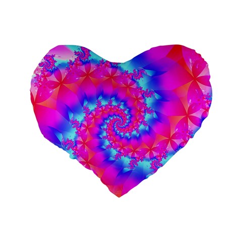 Colorful Pink and Blue Spiral Fractal Standard 16  Premium Heart Shape Cushion  from ArtsNow.com Back