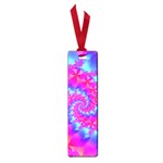 Colorful Pink and Blue Spiral Fractal Small Book Mark