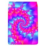 Colorful Pink and Blue Spiral Fractal Removable Flap Cover (L)