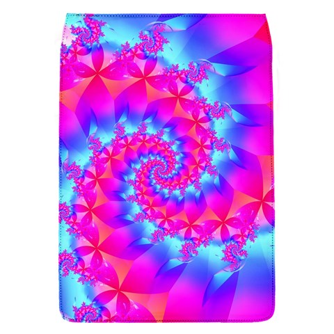 Colorful Pink and Blue Spiral Fractal Removable Flap Cover (S) from ArtsNow.com Front