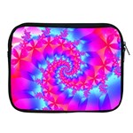 Colorful Pink and Blue Spiral Fractal Apple iPad 2/3/4 Zipper Case