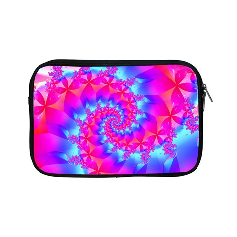 Colorful Pink and Blue Spiral Fractal Apple iPad Mini Zipper Case from ArtsNow.com Front