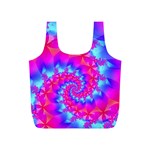 Colorful Pink and Blue Spiral Fractal Full Print Recycle Bag (S)