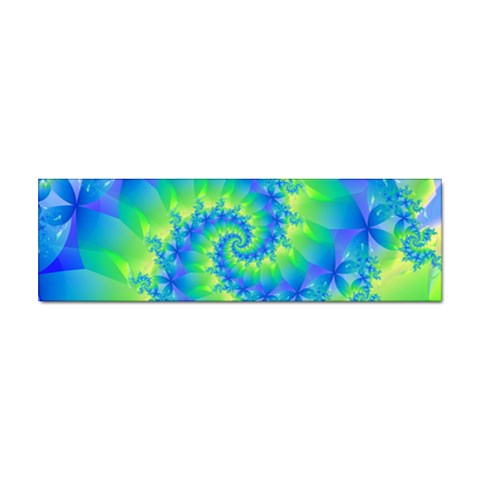 Colorful Blue and Green Spiral Fractal  Sticker (Bumper) from ArtsNow.com Front